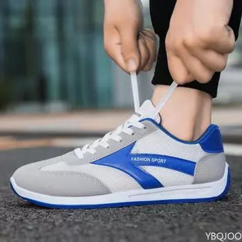 Весна и лето Новые мужские удобные спортивные туфли на шнуровке Мужские повседневные легкие вулканизированные туфли Кроссовки для бега 39