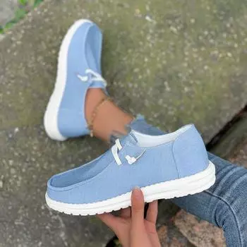 Весна и лето, новые туфли-лодочки Star Boat Shoes для женщин 2025 года, повседневные женские парусиновые туфли, женские туфли на плоской подошве большого размера в наличии 36