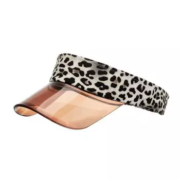 Весна и лето новый леопардовый принт пустой цилиндр шляпа для гольфа шляпа для отдыха на открытом воздухе солнцезащитный козырек повседневная шляпа белый