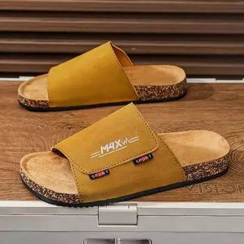 Весна и лето новый мужской тренд простые тапочки модные и удобные молодые студенты повседневные универсальные сандалии 39