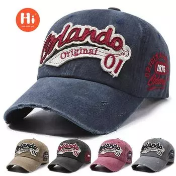 Весна и лето новый ретро универсальный стираный старый мягкий верх бейсболка детская вышитая надпись показать лицо маленькая кепка мужская adjustable чёрный