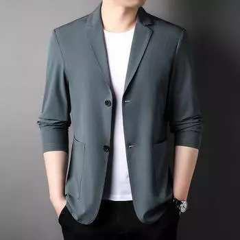 Весна и лето новый стиль большой размер солнцезащитный легкий зрелый и высококачественный мужской повседневный маленький костюм легкий и тонкий деловой пиджак M