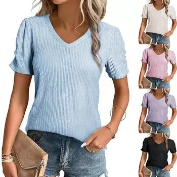 Весна и лето новый стиль повседневная мода повседневная удобная футболка с короткими рукавами жаккардовый топ жилет для женщин S небесно-голубой