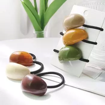 Весна и лето, простые акриловые полукруглые резинки для волос для женщин, эластичные петли для волос, модные аксессуары для волос 01 1Pc