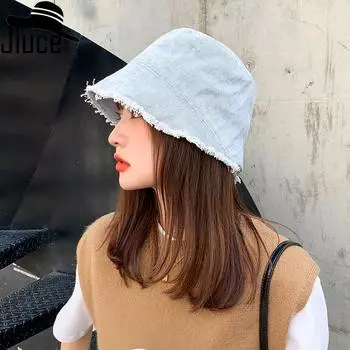 Весна и лето Старый ретро стираная ковбойская шляпа персонализированная солнцезащитная шляпа рыбака темно-синий