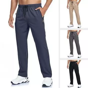 Весна и лето Тонкий шелк льда быстросохнущий повседневные брюки для бега на открытом воздухе фитнес спортивные брюки мужские повседневные брюки одежда рабочие брюки брюки для отдыха S серый