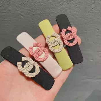 Весна и лето Xiaoxiang Style заколка BB клип для девочек розовый/чёрный