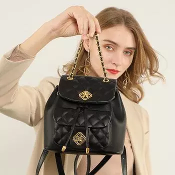 Весна и лето Женский рюкзак для кольца крайней плоти Сумка женская мода Senior Sense школьная сумка Маленький рюкзак чёрный