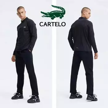 Весна и осень 2024, брендовая вышивка на половине молнии, спортивный круглый вырез, быстросохнущая повседневная одежда с длинными рукавами M чёрный