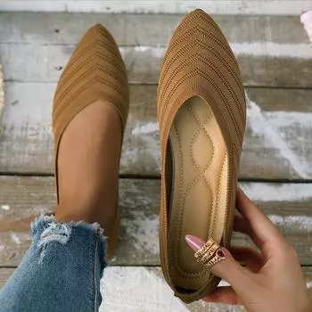 Весна и осень 2024 г. Женские дышащие трикотажные повседневные туфли на плоской подошве большого размера - модные и удобные 43 покинуть белый