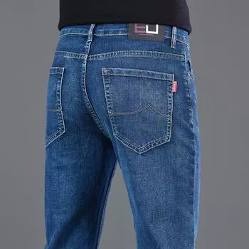 Весна и осень 2024 года. Новые модные мужские брюки прямого покроя, высококачественные модные узкие свободные джинсы. 28