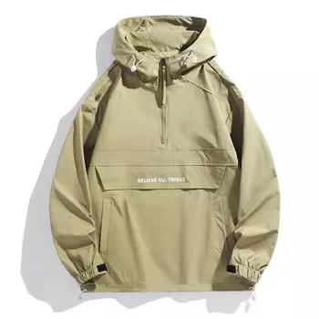Весна и осень Американская свободная полумолния куртка пара Инструменты ветрозащитная водонепроницаемая куртка для мужчин M