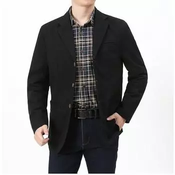 Весна и осень Большой размер хлопковый костюм мужской корейский стиль повседневный костюм повседневная куртка M