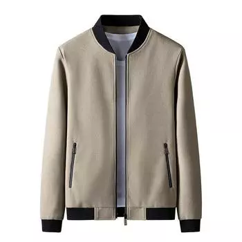 Весна и осень Деловая повседневная куртка Мужская универсальная куртка Модный кардиган Топ Молодежная мужская одежда M чёрный