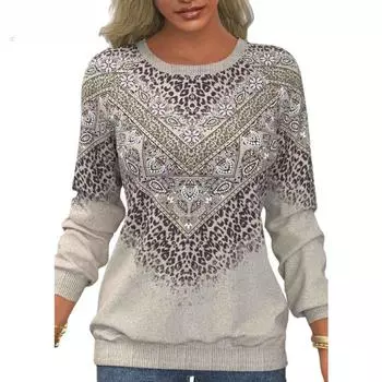 Весна и осень длинный рукав круглый вырез пуловер женская мода простой новый повседневный свободный капюшон удобный дизайн чувство топа S