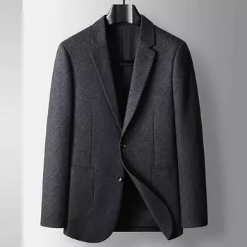 Весна и осень Корейская версия делового однотонного западного пиджака для людей среднего возраста и молодежи 170