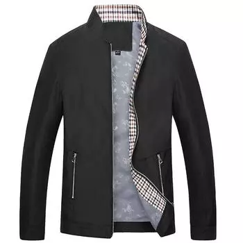 Весна и осень Куртки для мужчин среднего возраста Повседневная мода Воротник-стойка Одежда для пап Куртки для мужчин среднего возраста Деловые куртки M