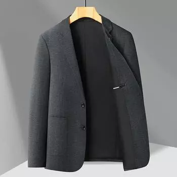 Весна и осень Легкий роскошный деловой однотонный пиджак в полоску вельветового цвета для среднего и молодого возраста в западном стиле 170 серый