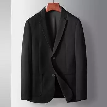Весна и осень Легкий роскошный деловой однотонный пиджак в западном стиле для среднего и молодого возраста, однотонный однобортный модный пиджак 170 серый