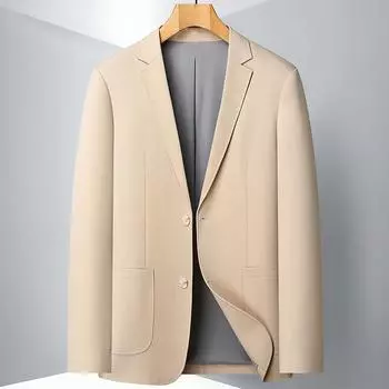 Весна и осень Легкий роскошный деловой однотонный пиджак в западном стиле для среднего и молодого возраста, однотонный однобортный модный пиджак 170 зелёный
