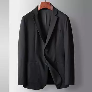 Весна и осень Легкий роскошный деловой однотонный пиджак в западном стиле для среднего и молодого возраста, однотонный однобортный модный пиджак 170 серый