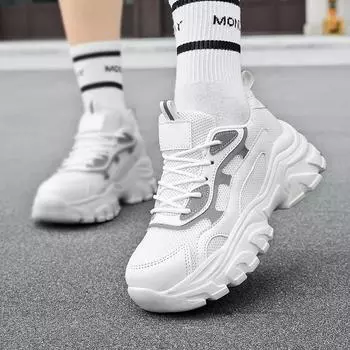 Весна и осень Лидер продаж Повседневная обувь для активного отдыха на толстой подошве Модная сетчатая дышащая пара Повседневная спортивная модная обувь 35