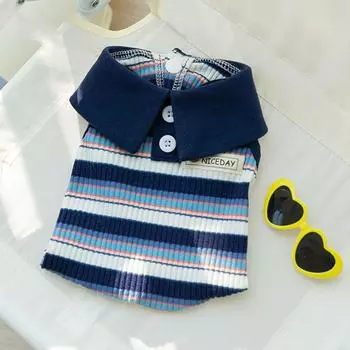 Весна и осень маленькая собака темно-синий воротник верхняя одежда плюшевый медведь снежный Бобми кот маленький щенок одежда для домашних животных одежда для щенков L