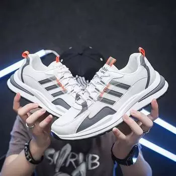 Весна и осень мода повседневная одежда удобная подходящая по цвету мужская новая шнуровка спортивная обувь для отдыха на плоской мягкой подошве Tide 39