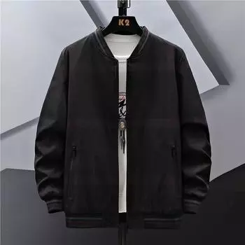 Весна и осень, мужская бейсбольная куртка с воротником, легкая деловая куртка, повседневная мужская куртка, универсальная клетчатая рубашка M серый