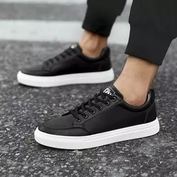 Весна и осень Мужская новейшая модная обувь Мужская повседневная обувь PU водонепроницаемая шнуровка обувь для бега на открытом воздухе кроссовки для ходьбы 40