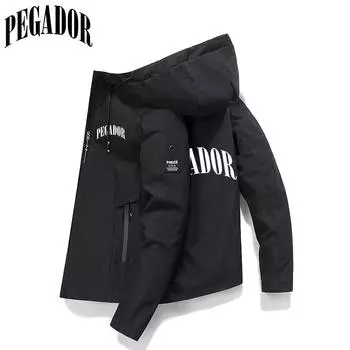 Весна и осень мужская повседневная куртка на молнии для активного отдыха новая ветровка бейсбольная форма M синий