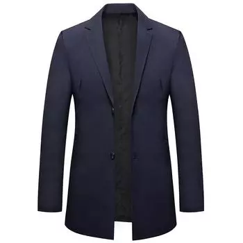 Весна и осень мужской повседневный маленький костюм мода не требующий глажки простой атмосферный костюм мужской пиджак M серый