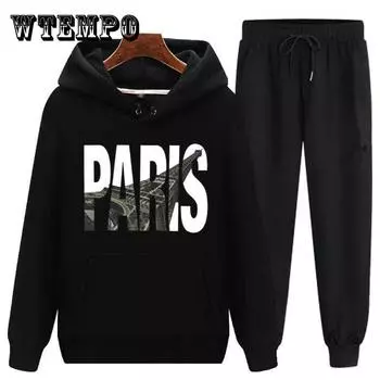 Весна и осень мужской свитер с капюшоном костюм кампус одежда свитер и брюки повседневный свободный спортивный костюм XXXXL синий