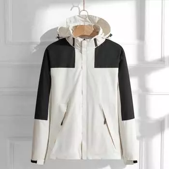 Весна и осень мужской ветрозащитный водонепроницаемый спортивный костюм для альпинизма на открытом воздухе свободная повседневная куртка M чёрный