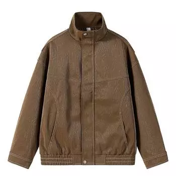 Весна и осень Новая американская ретро-кожаная куртка мужская локомотивная одежда модная свободная куртка из искусственной кожи с лацканами в гонконгском стиле S