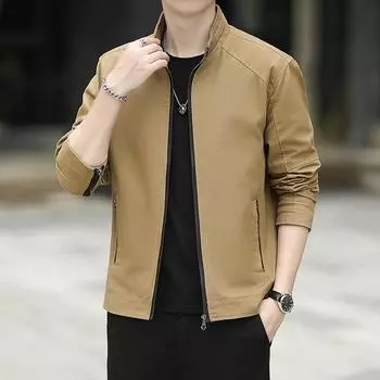 Весна и осень, новая американская ретро-рабочая куртка, мужская модная брендовая свободная мужская куртка с воротником-стойкой, повседневный универсальный топ M