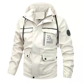 Весна и осень Новая американская водонепроницаемая горная куртка мужская повседневная альпинистская куртка с инструментами S бежевый