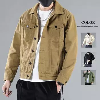 Весна и осень Новая джинсовая одежда Мужская свободная повседневная корейская версия трендовой куртки Ruffian Handsome для мужчин Куртка M