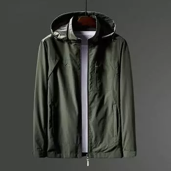 Весна и осень Новая куртка мужская повседневная куртка для активного отдыха быстросохнущая дышащая водонепроницаемая куртка с капюшоном M