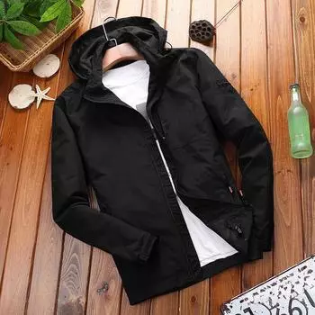 Весна и осень Новая куртка мужская повседневная куртка для активного отдыха быстросохнущая дышащая водонепроницаемая куртка с капюшоном M