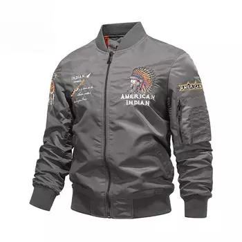 Весна и осень Новая куртка мужская тяжелая промышленная вышитая бейсбольная куртка большого размера куртка M