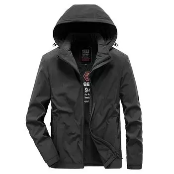 Весна и осень Новая куртка с капюшоном Мужская повседневная спортивная молодежная тонкая куртка большого размера свободная куртка L