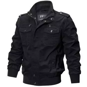 Весна и осень, новая модная мужская бейсбольная куртка на молнии, повседневная куртка большого размера, хлопковая большая мужская одежда M хаки