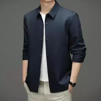 Весна и осень Новая молодежная мужская куртка среднего возраста, деловая повседневная легкая модная куртка с лацканами 170/M