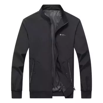 Весна и осень, новая мужская куртка для отдыха на открытом воздухе с воротником-стойкой, повседневная деловая куртка для среднего возраста, простая куртка в стиле casual L