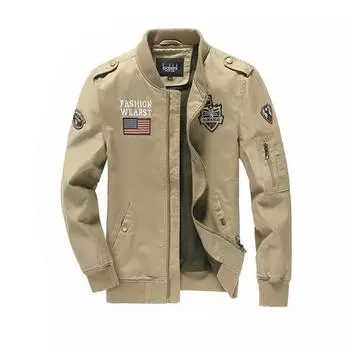 Весна и осень Новая мужская куртка Куртка мужская Air Force One Flight Jacket Мужская M