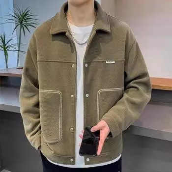 Весна и осень Новая мужская куртка Куртка Приталенная универсальная повседневная мужская куртка с короткими лацканами M
