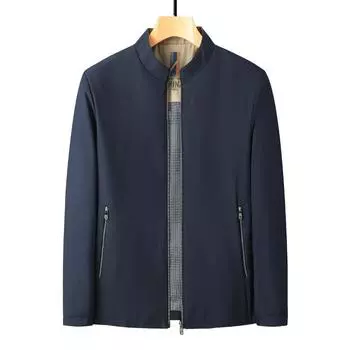 Весна и осень Новая мужская куртка с воротником-стойкой Повседневное пальто для папы среднего возраста M