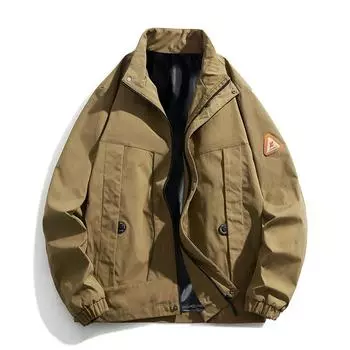 Весна и осень Новая мужская куртка в корейском стиле, модная, повседневная, свободная, модная, красивая, водонепроницаемая, американская, ретро M
