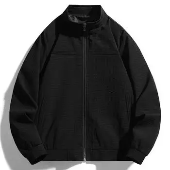 Весна и осень, новая мужская модная универсальная жаккардовая куртка, повседневная мужская рабочая куртка без капюшона M
